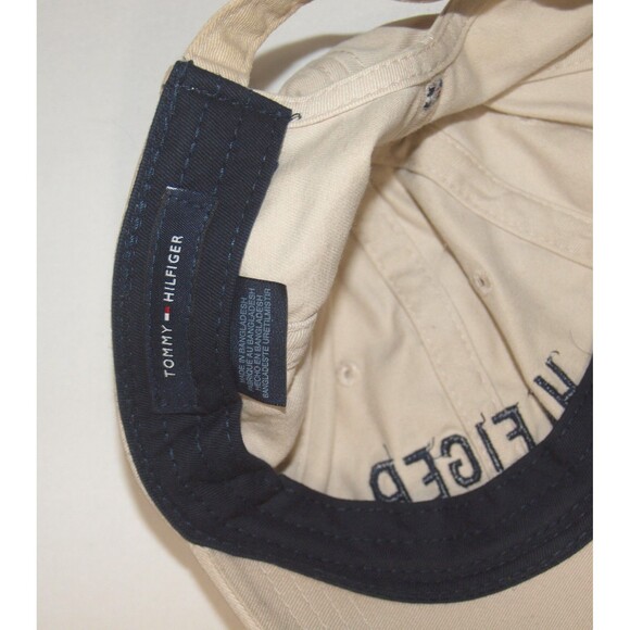 Tommy Hilfiger Adjustable Strap Hat Cap Beige OSFM Unisex Adult - Picture 6 of 6